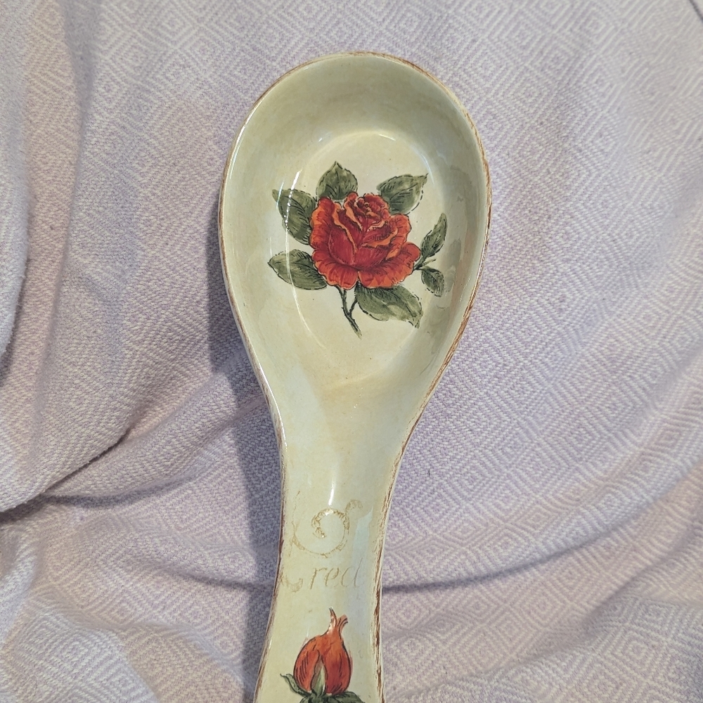 Lg Rose Spoon Rest